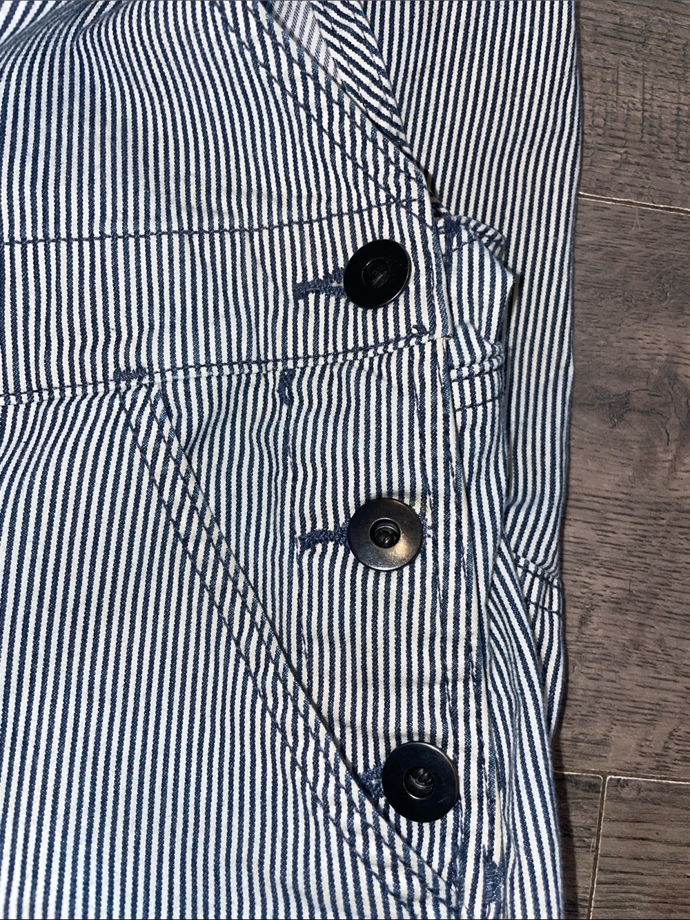 Dovetail Railroad Striped Denim Overalls - Picture 6 of 6